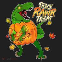 Trick RAWR Treat T-Rex Funny Halloween Hat thumb 2