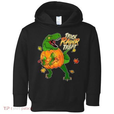 Trick RAWR Treat T-Rex Funny Halloween Toddler Hoodie