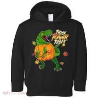 Trick RAWR Treat T-Rex Funny Halloween Toddler Hoodie thumb 0