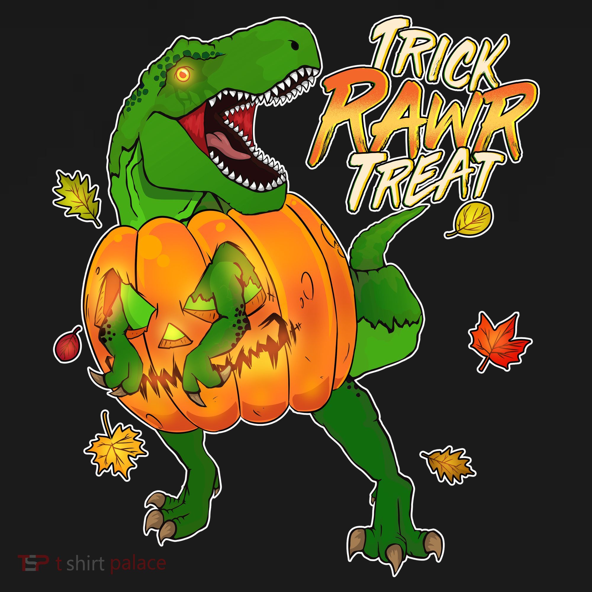 Trick RAWR Treat T-Rex Funny Halloween Toddler Hoodie