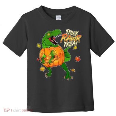 Trick RAWR Treat T-Rex Funny Halloween Toddler T-Shirt