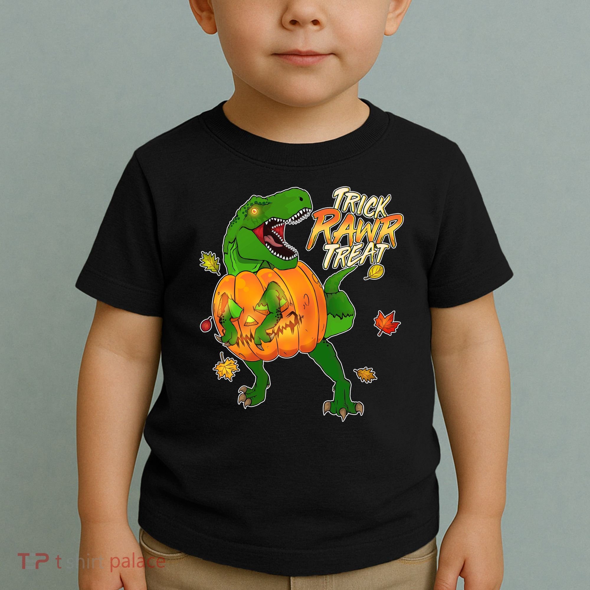Trick RAWR Treat T-Rex Funny Halloween Toddler T-Shirt