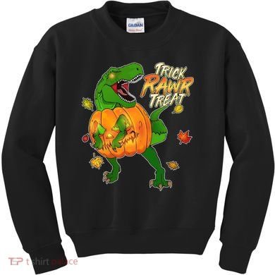 Trick RAWR Treat T-Rex Funny Halloween Kids Sweatshirt