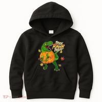 Trick RAWR Treat T-Rex Funny Halloween Kids Hoodie thumb 0
