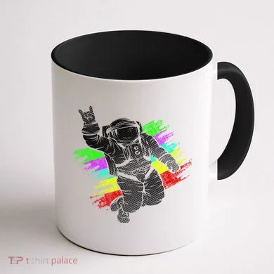 Trippy Astronaut Coffee Mug back