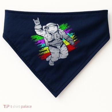 Trippy Astronaut USA-Made Doggie Bandana
