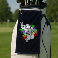 Trippy Astronaut Golf Towel thumb 2