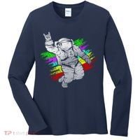 Trippy Astronaut Women's Long Sleeve Shirt thumb 0
