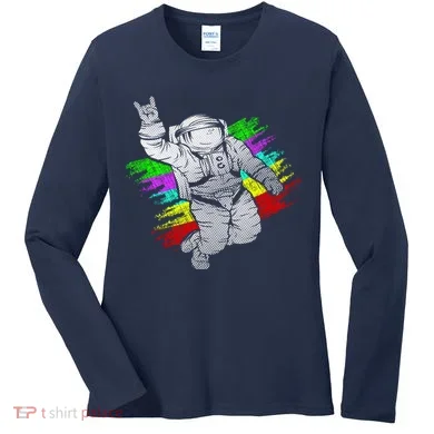 Trippy Astronaut Women's Long Sleeve Shirt