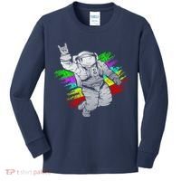Trippy Astronaut Kids Long Sleeve Shirt thumb 0