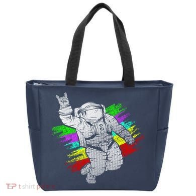 Trippy Astronaut Tote Bag