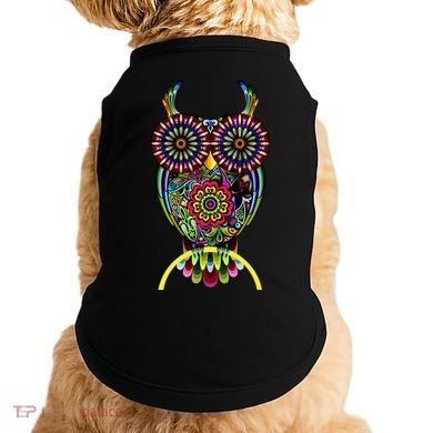 Trippy Big Eyed Owl Doggie Tank