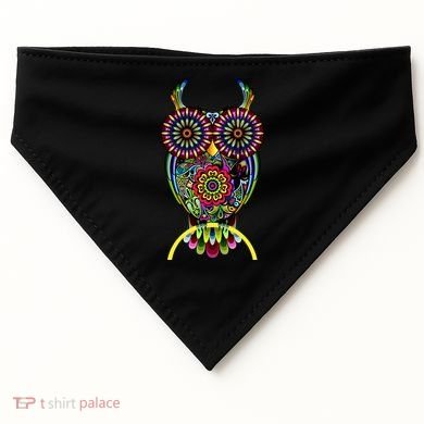 Trippy Big Eyed Owl USA-Made Doggie Bandana