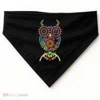 Trippy Big Eyed Owl USA-Made Doggie Bandana thumb 0