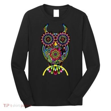 Trippy Big Eyed Owl Long Sleeve Shirt