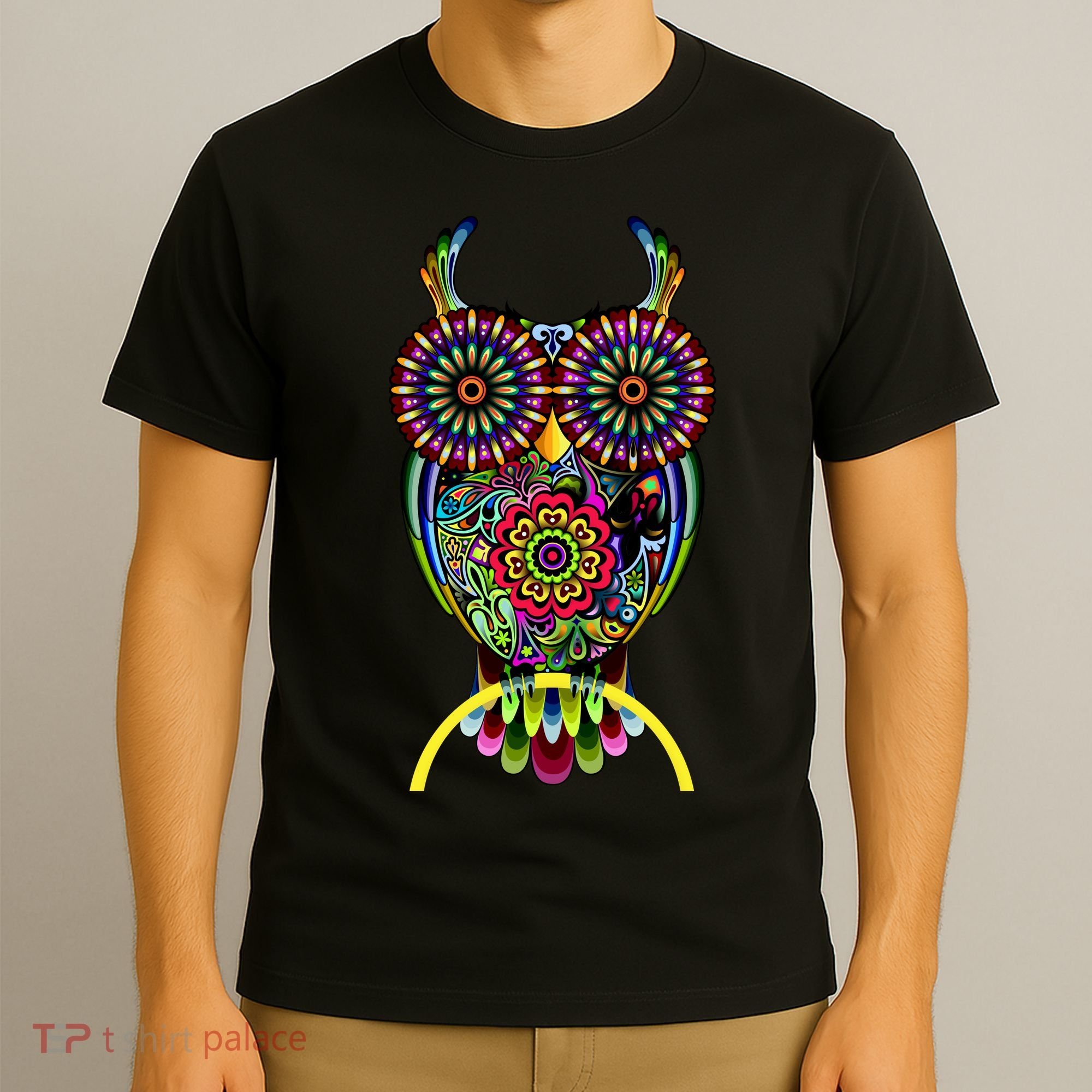 Trippy Big Eyed Owl T-Shirt