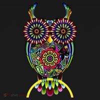 Trippy Big Eyed Owl Mousepad thumb 1