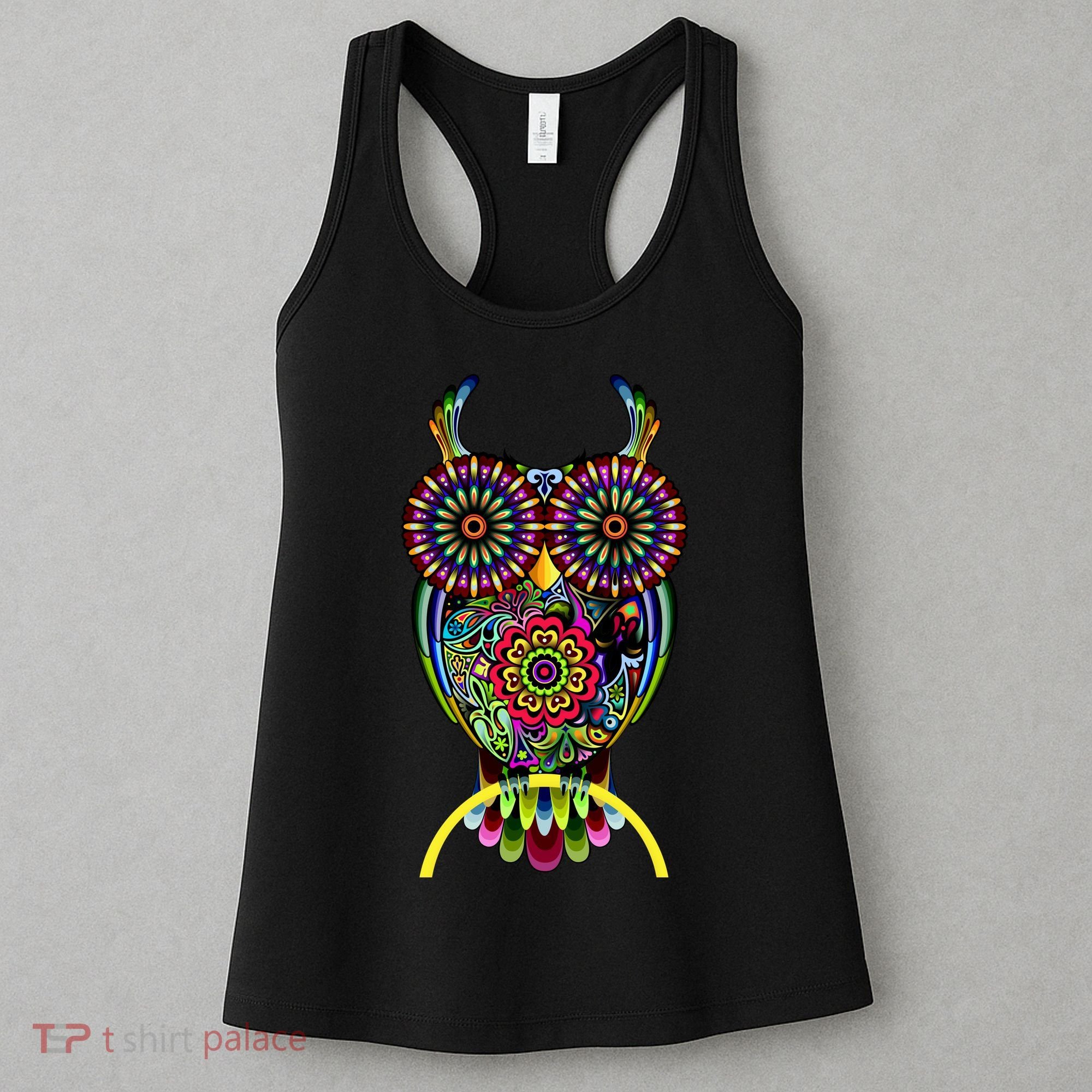 Trippy Big Eyed Owl Women's Tank Top