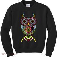 Trippy Big Eyed Owl Kids Sweatshirt thumb 0