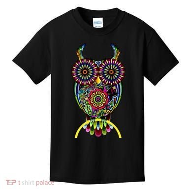 Trippy Big Eyed Owl Kids T-Shirt