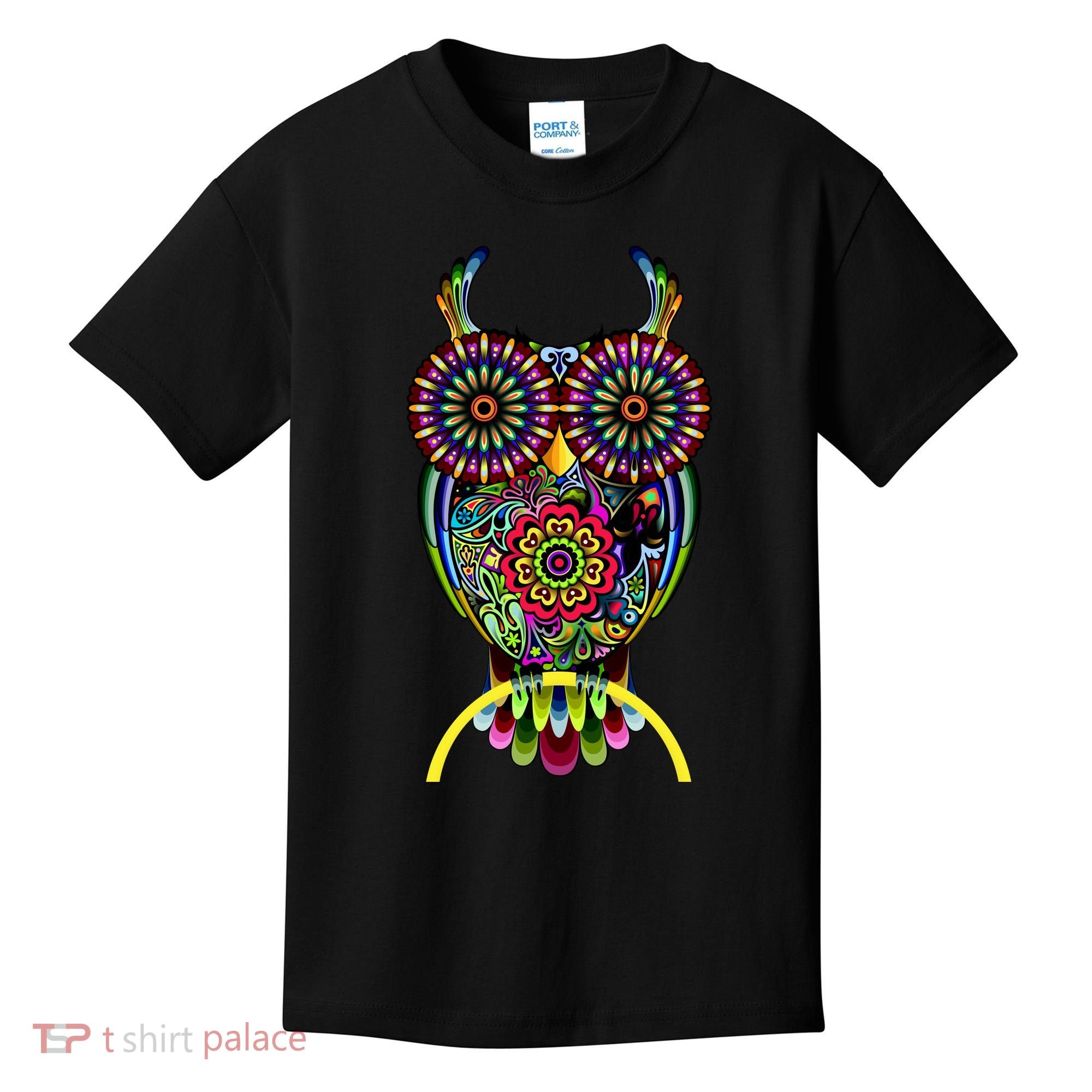 Trippy Big Eyed Owl Kids T-Shirt