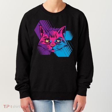 Trippy Cat Face Women's Sweatshirt