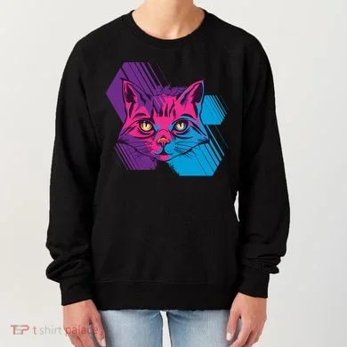 Trippy Cat Face Women's Sweatshirt
