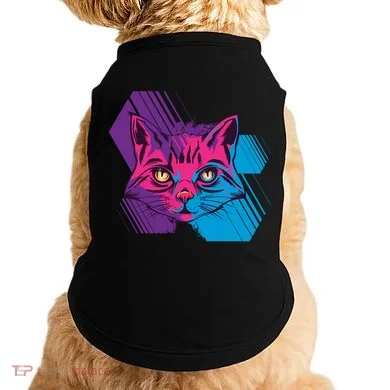 Trippy Cat Face Doggie Tank