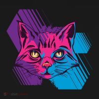 Trippy Cat Face Hoodie thumb 2