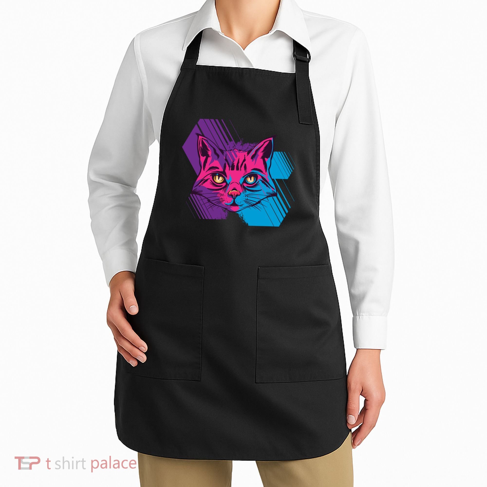 Trippy Cat Face Apron
