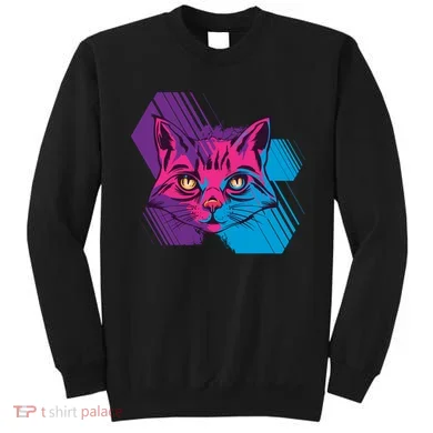Trippy Cat Face Sweatshirt