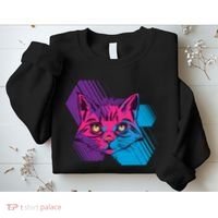 Trippy Cat Face Sweatshirt thumb 2