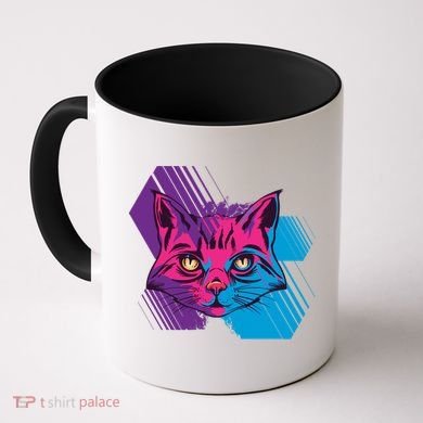Trippy Cat Face Coffee Mug