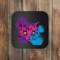 Trippy Cat Face Coaster thumb 0