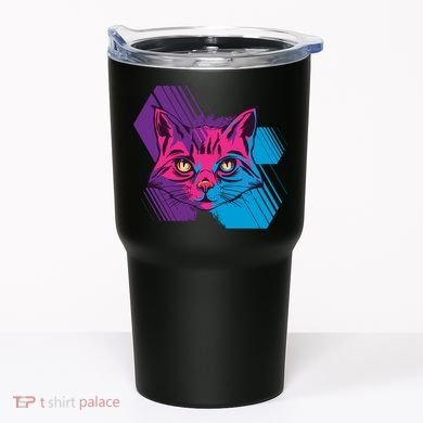 Trippy Cat Face Tumbler