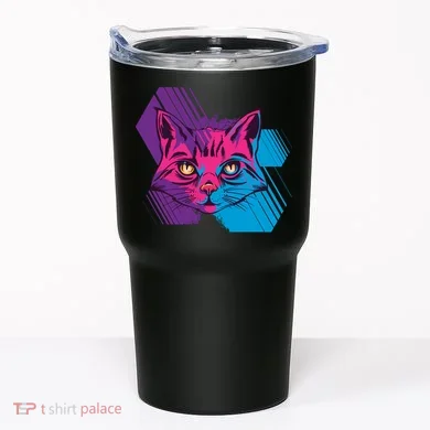 Trippy Cat Face Tumbler