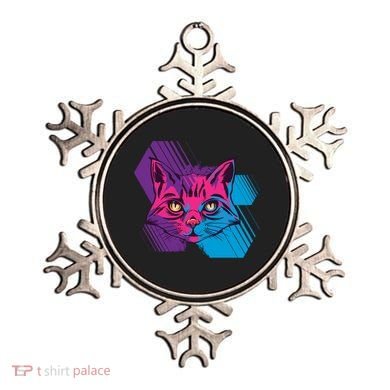 Trippy Cat Face Ornament