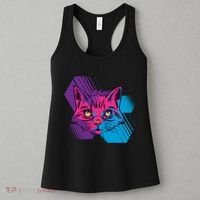 Trippy Cat Face Women's Tank Top thumb 3