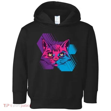 Trippy Cat Face Toddler Hoodie