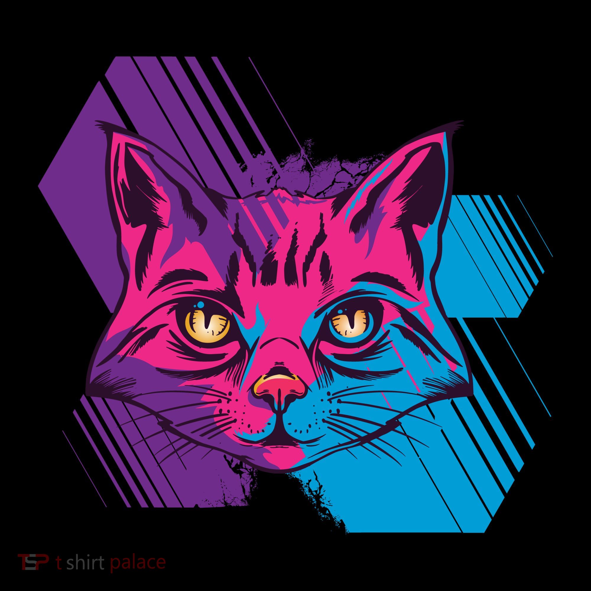 Trippy Cat Face Women's Long Sleeve Shirt