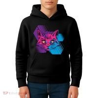 Trippy Cat Face Kids Hoodie thumb 4