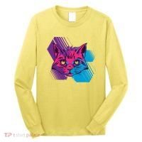 Trippy Cat Face Long Sleeve Shirt thumb 0