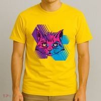 Trippy Cat Face T-Shirt thumb 3