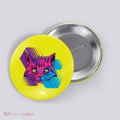 Trippy Cat Face Button