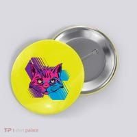 Trippy Cat Face Button thumb 0