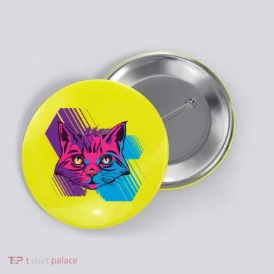 Trippy Cat Face Button