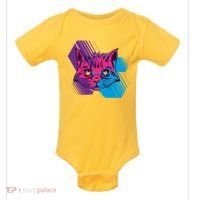 Trippy Cat Face Baby Bodysuit thumb 0