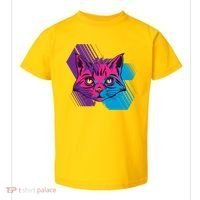 Trippy Cat Face Toddler T-Shirt thumb 0