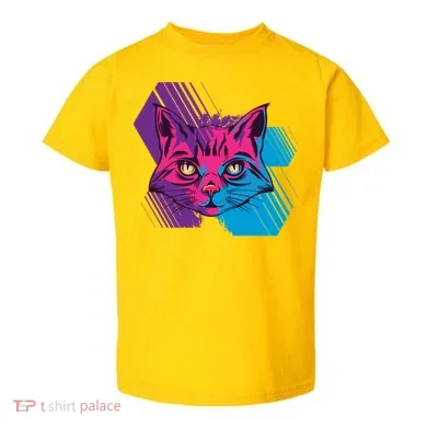 Trippy Cat Face Toddler T-Shirt