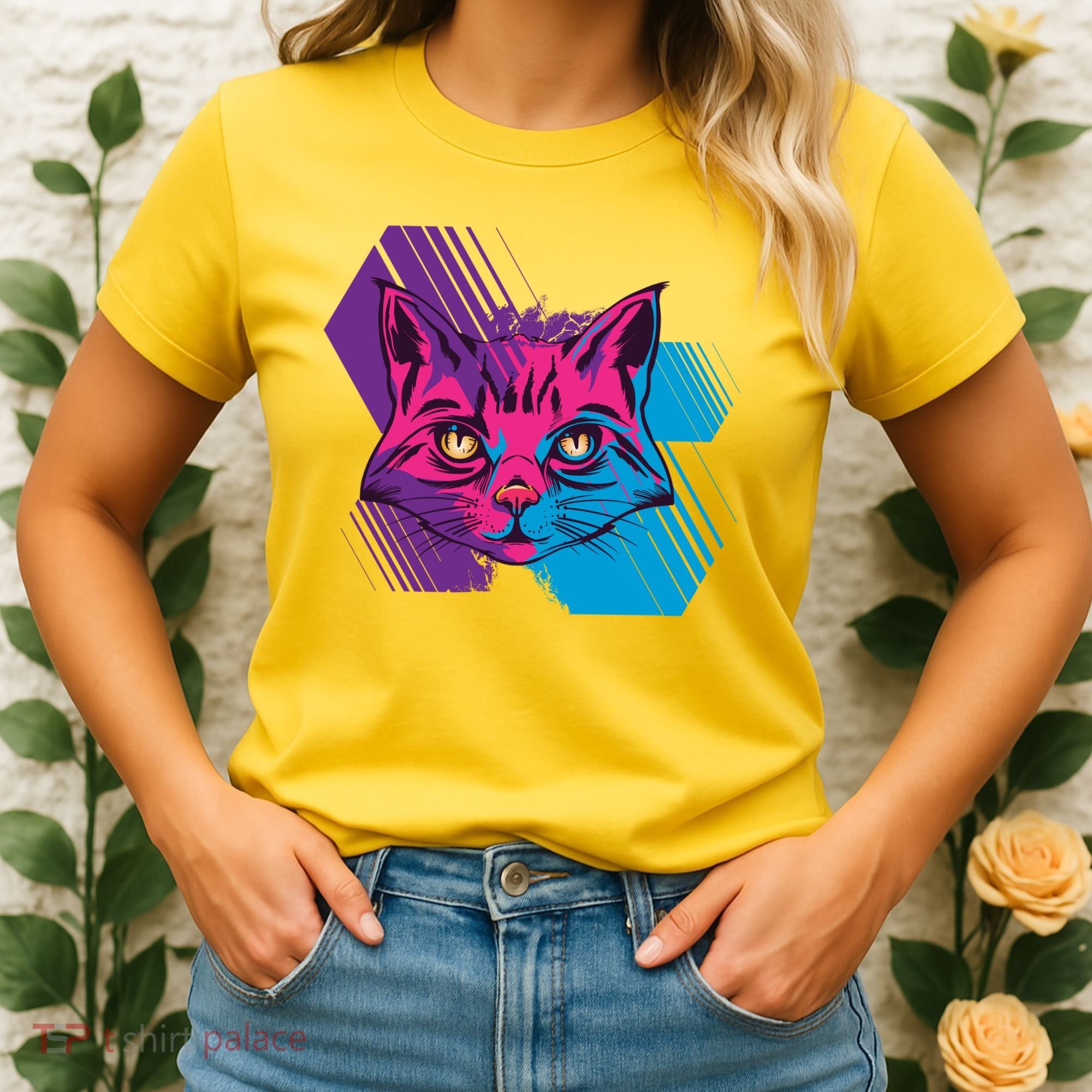 Trippy Cat Face Women's T-Shirt